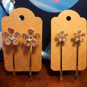 Flower hair pins